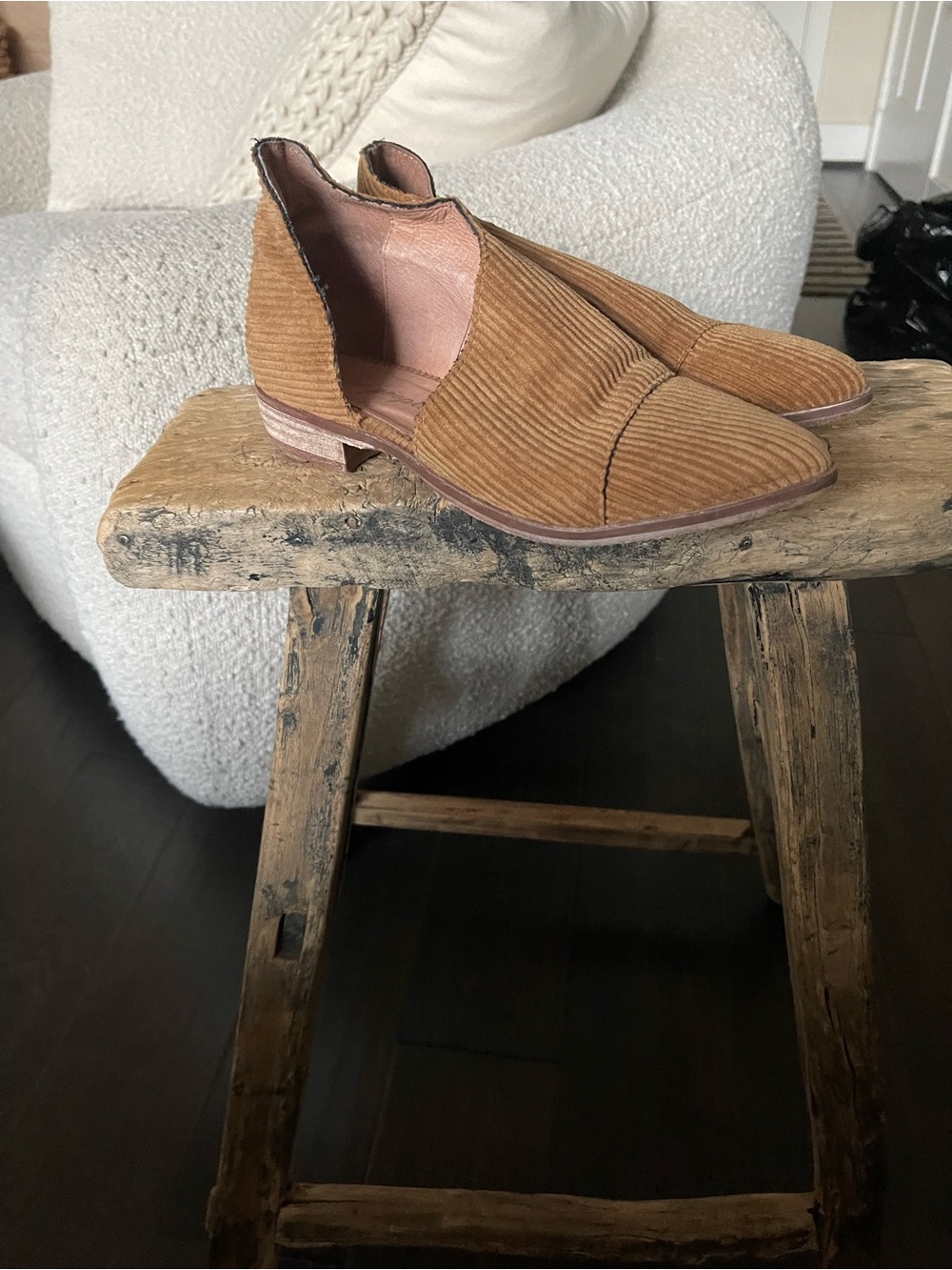 Free People Corduroy Slip-On booties